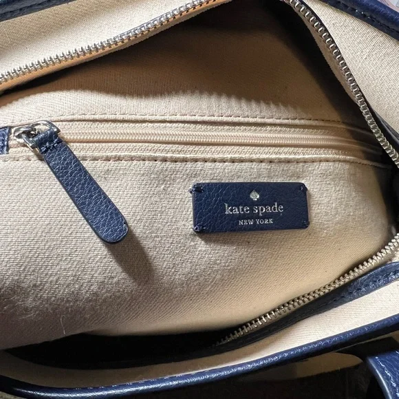 Kate Spade New York “Street Tote Nightcap” LARGE Canvas and Patent Leather. NWT - Picture 11 of 13